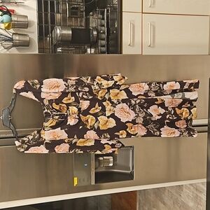 💕FAVORITE DAUGHTER💕 Long Sleeve Vibeyard Dress ~ Buganvilias Floral Print NWT